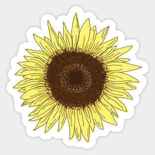 Sunflower Design Sticker